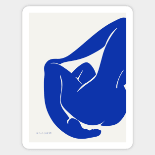 Henri Matisse Nu Bleu (Blue Nude) Reworked Wall Art Prints, Matisse Exhibition Posters, Art Prints, Men, Women, Gift Sticker